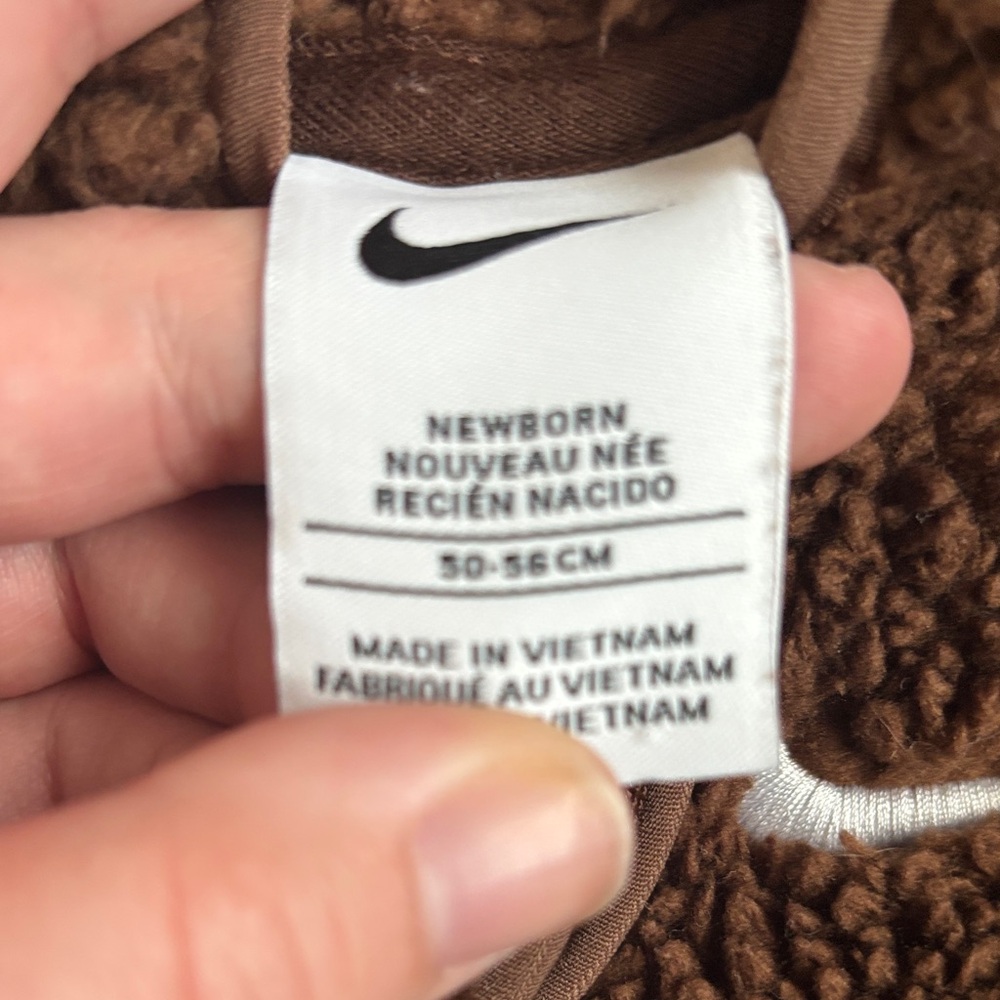 Nike Cozy Brown Sherpa Footie - Picture 2 of 3